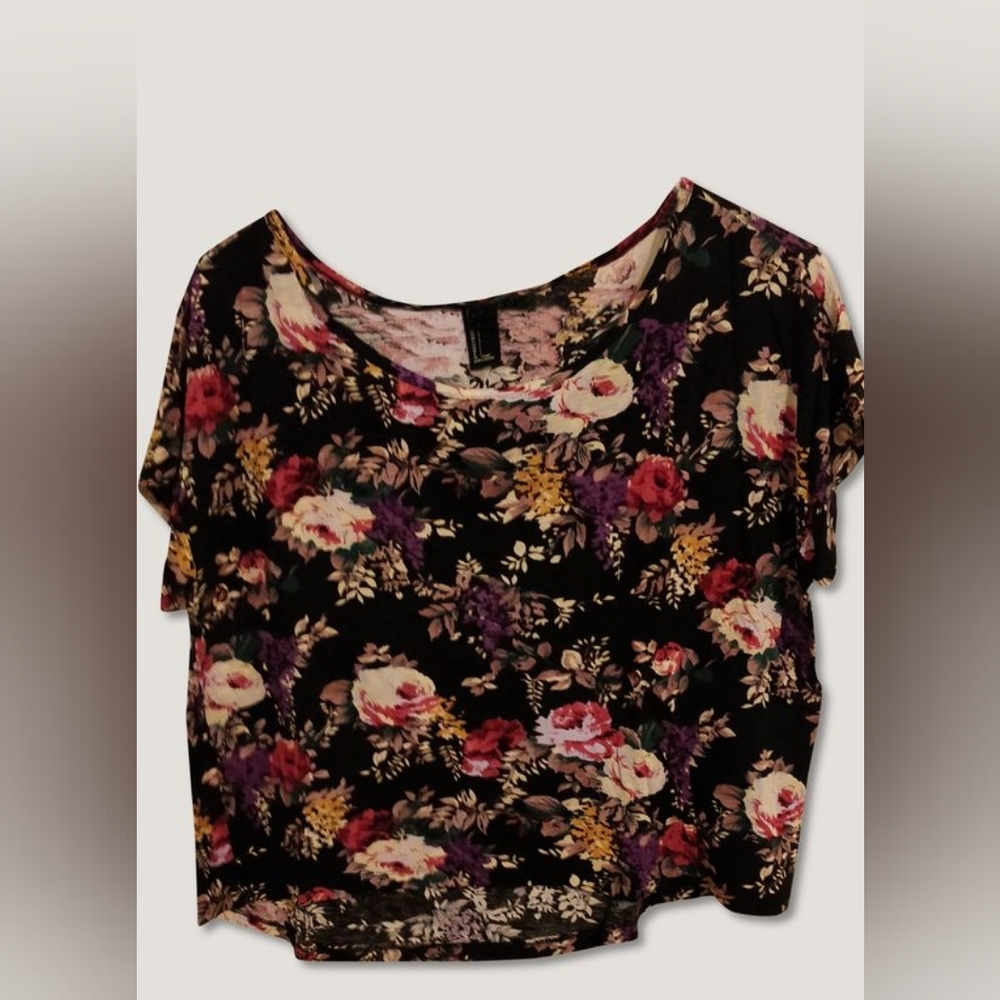 Floral Black T-Shirt
